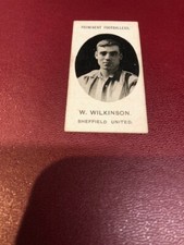 TADDY PROMINENT FOOTBALLERS CIGARETTE CARDS W.WILKINSON SHEFFIELD UNITED 1907