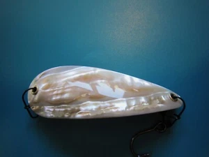 Blinker, Tropfen, Perlmutt Blatt, LxB 90x31mm, verschiedene Ausführungen möglich - Bild 1 von 11