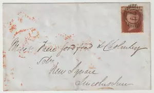 1854? LONDRA =77= NUMERO IN BARRATO OVALE ROSSO H/S SOUTH E RY STAZIONE FERROVIARIA PMK - Foto 1 di 3