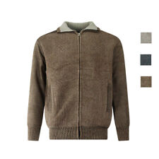 Euro Fur Lined Jacket Mens Full Zip Collar Pockets Long Sleeve M-XXL Phoenix