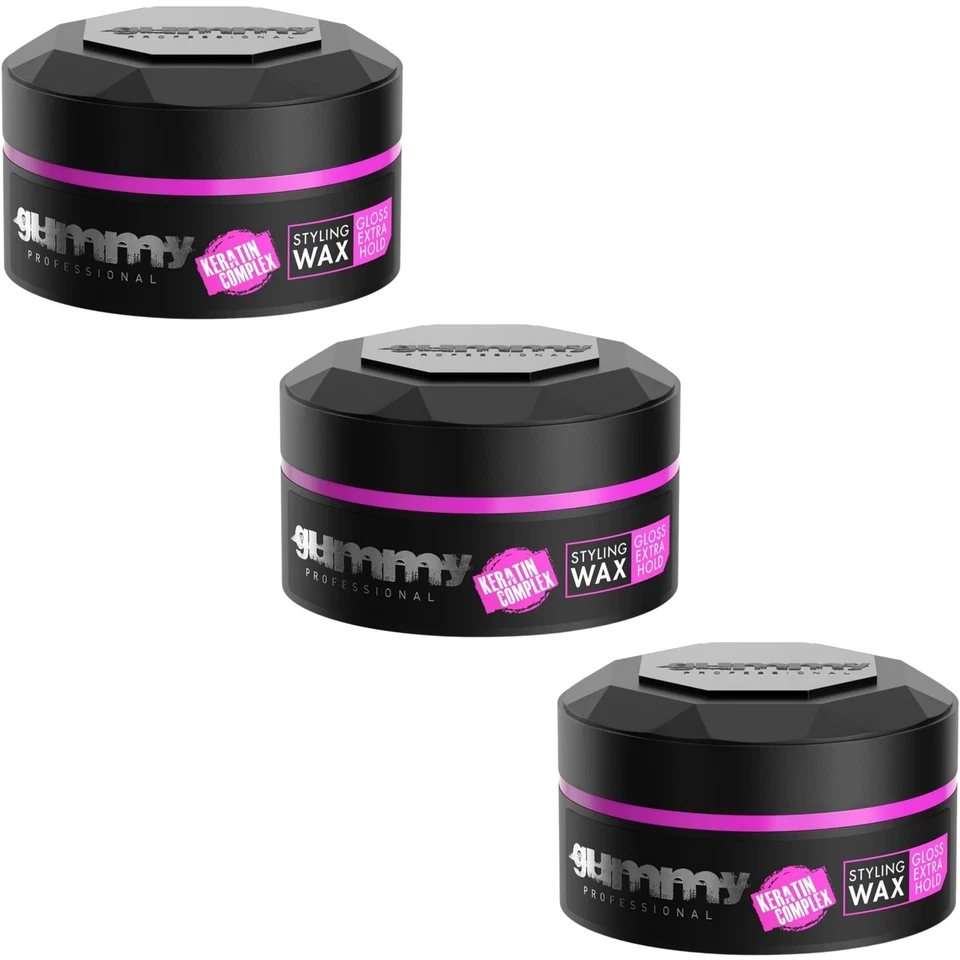 FONEX GUMMY Gummy Styling Wax Gloss Extra Hold Purpal 150ml