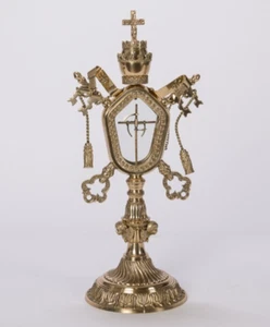 Traditional Ornate Papal Reliquary for your Relic  17" ht  Pope (#246) - Picture 1 of 16