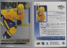 2018-19 Upper Deck Young Guns Silver Foil Eeli Tolvanen #217 Rookie RC