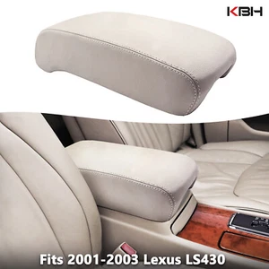 Fit 2001-2003 Lexus LS430 Center Console Lid Armrest PU Leather Cover Trim Ivory - Picture 1 of 11