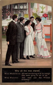 POSTAL DE CÓMIC DE COLECCIÓN MODA A LA MAYORÍA DE LOS HOMBRES LES GUSTA VESTIR FRANCÉS 1911 72722 R - Imagen 1 de 2