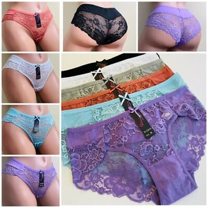 6-12 Bikini cheeky Hipster Women's Lace Underwear Panty Panties Undies 3429 S-XL - Picture 1 of 69