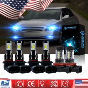 For Toyota Avalon 2013-2017 LED Headlight Hi/Lo Beam+Fog Light Bulbs Combo 8000K - Imagen 1 de 10