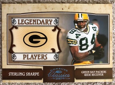 STERLING SHARPE 2007 Donruss Classics Legendary Players Platinum /25 LP-19 - Image 1 of 4