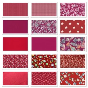 Stoffreste Stoffe Patchworkstoffe rot 100% Baumwolle Reste 25x25cm Auswahl - Bild 1 von 15
