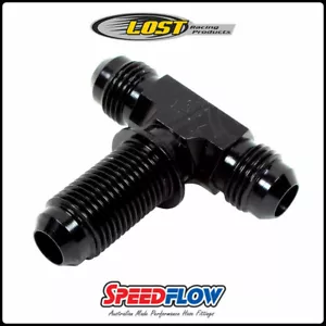 Speedflow -12 AN Male Billet Aluminium Bulkhead Tee Piece Fitting 834-12 BLK - Picture 1 of 1