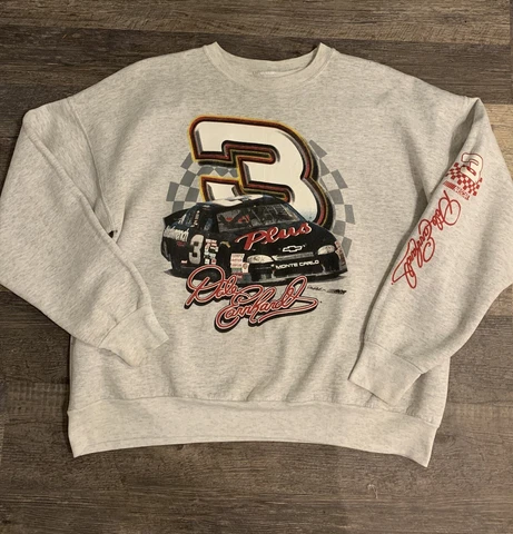 Vintage Dale Earnhardt Nascar Crewneck Sweatshirt Size XL Gray Cover