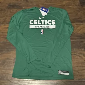 Camicia a maniche lunghe verde Boston Celtics NBA Nike Dri Fit Team emessa taglia XL alta - Foto 1 di 9