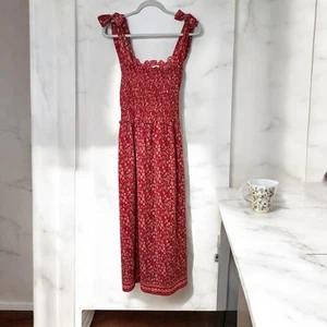 Max Studio Women's Floral Smocked Bodice Maxi Dress Tie Straps Stretch Bodice 3X - Picture 1 of 7