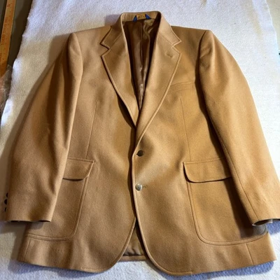 Pendleton Mens Camel 100 Virgin Wool Blazer Sport Coat Jacket Size 44 Long - Image 1 of 4