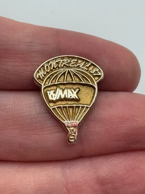 Vintage ReMax Montreal 1987 Hot Air Balloon Logo Enamel Lapel Pin Gold Re/Max - Image 1 of 3