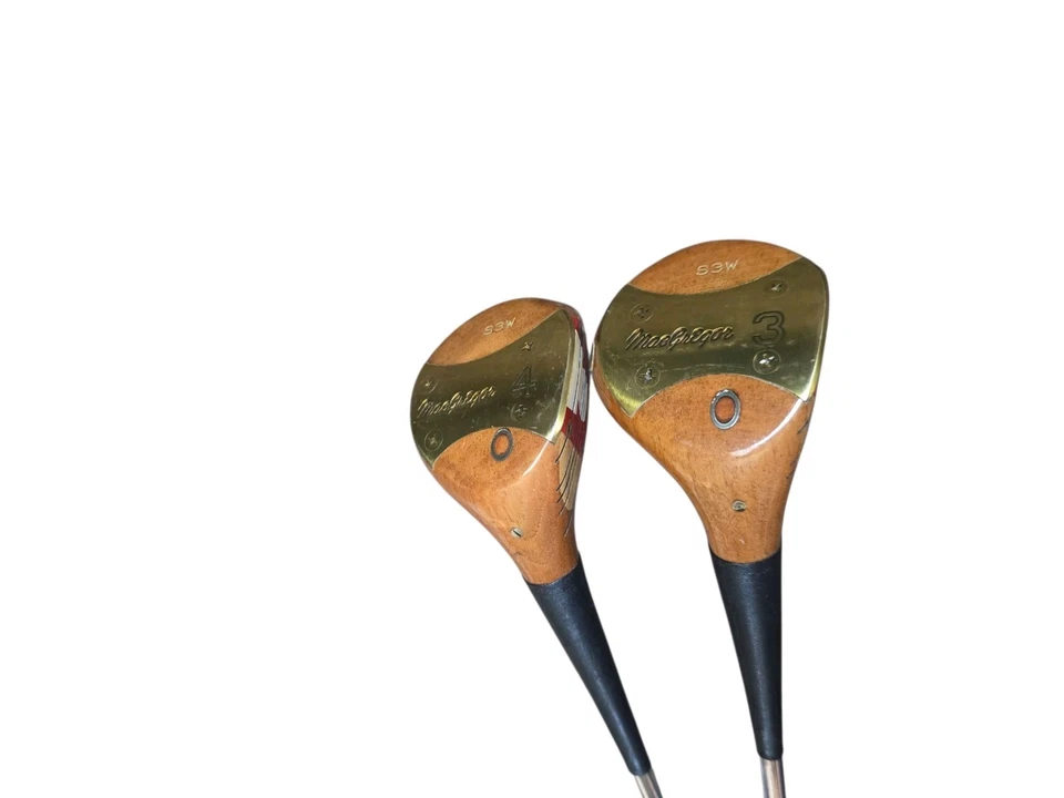 MacGregor Louise Suggs S3W persimmon Wood set 3&4 Wood Tourney Action Steel RH - Image 1 of 4