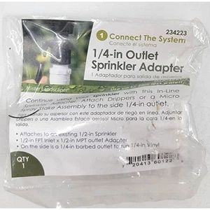 Mister Landscaper 1 Outlet In-line Adapter 1/2” PVC - 1/4” Tubing - Picture 1 of 2