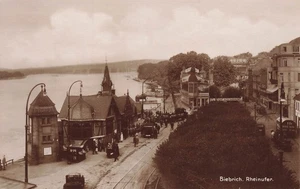 BIEBRICH WIESBADEN GERMANY ON BANKS OF THE RHEIN RPPC c1915 POSTCARD 100925 U - Picture 1 of 2