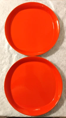 Set of 2 Rachael Ray High Rise Tangerine Dinner 11" Plates H019 - Image 1 of 4