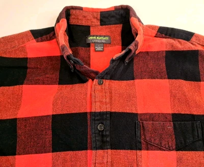 John Bartlett Consensus Buffalo Plaid Flannel Shirt Men's L Gorp Classic  - Image 1 of 4