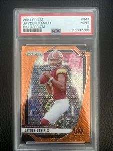 2024 Panini Prizm Football Jayden Daniels Disco Prizm Psa Mt 9 - Picture 1 of 2