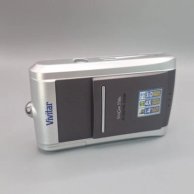 Vivitar ViviCam 3780s 3.0MP Digital Camera,  Grey/Silver. Good Condition.  - Image 1 of 4