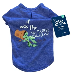 Youly  Pet T-Shirt Outfit Costume XXS Blue Funny For Dogs 9-11 Inches - Picture 1 of 4