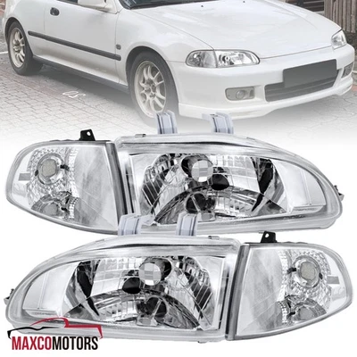 Headlights Fits 1992-1995 Honda Civic 2/3 Door Corner Signal Lights Left Right - Imagem 1 de 4