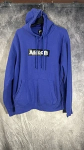 nike just do it hoodie womens XL Light Blue Drawstring Pullover - Picture 1 of 12