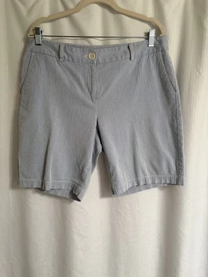 Bermudas Ann Taylor Loft Originales Azul Preppy/Blanco Rayas Talla 12  Foto 1 de 4