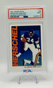 1991 Upper Deck Herschel Walker Vikings Checklist #99 PSA 9 Mint NFL Football - Bild 1 von 4