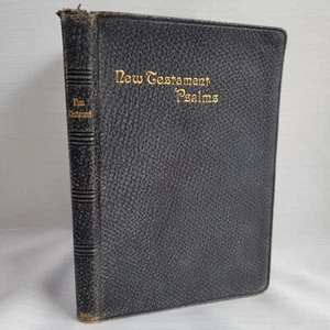 Antique New Testament Psalms Bible 1900 Eyre Spottiswoode Black Very Good Vtg - Imagen 1 de 16