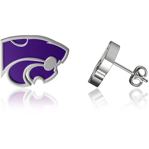Dayna Designs Kansas State Wildcats Enamel Post Earrings Cover