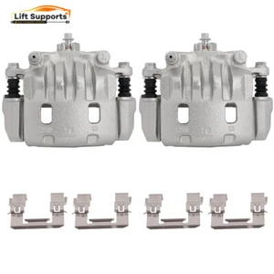 Pinzas de freno delanteras con par de soportes 2 para Subaru Impreza 2002-2016 doble pistón - Imagen 1 de 8