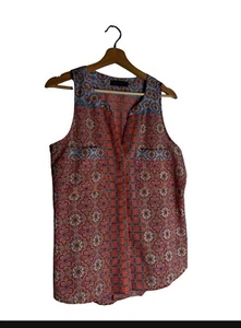 Sanctuary Clothing Damen ärmelloses Oberteil mit Medaillon-Print Mehrfarbig L - Bild 1 von 8