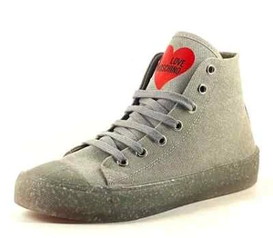 Scarpe da ginnastica Love Moschino donna EU 36 UK 3 grigio tessuto ecologico riciclato alte - Foto 1 di 8