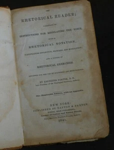 1841 The Rhetorical Reader by Ebenezer Porter - Picture 1 of 12