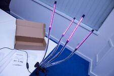4 Head Full Spectrum LED Grow Lights Indoor Houseplants USB + UK Plug Black
