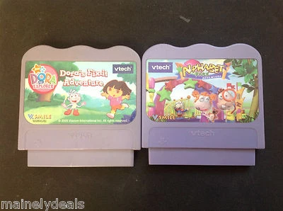 VTech V.Smile Smartridge Lot- Dora/Alphabet Park! Tested! Works! - Image 1 of 2