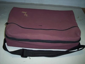 BURGANDY PARK AVENUE ZIPPERED STORAGE CASE FOR CASSETTE TAPES HOLDS 30 TAPES - Picture 1 of 8