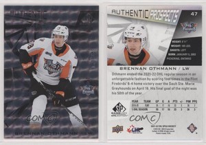 2021 Upper Deck SP Game Used CHL Edition Silver Foilboard /249 Brennan Othmann