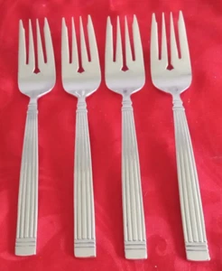 Farberware stainless Alexa 4 salad forks 6 5/8" NM polished - Picture 1 of 5