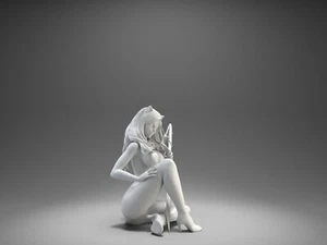 Miss Meow Anime Unpainted Unassembled GK 3D printed Resin Model Kit NSFW