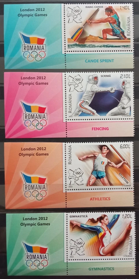 Rumania 2012, Juegos Olímpicos - Londres, Inglaterra, MNH ME 3,9- Foto 1 de 1