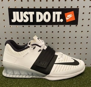 Nike Romaleos 3 Crossfit Weightlifting Shoes 852933 101 White Black Size 14 New - Picture 1 of 11