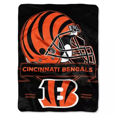 Manta de felpa Cincinnati Bengals NFL 60" X 80", suave y cálida Foto 1 de 4