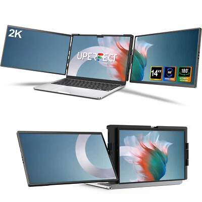 UPERFECT 14" Triple Portátil Monitor Extensor 2K IPS 60Hz Pantalla 2240x1400 2K Screen