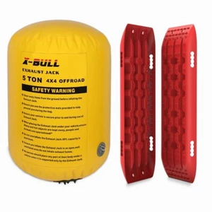 X-BULL Exhaust Jack With Recovery tracks Boards Gen2.0 Air Jack Rescue Kit Red - Picture 1 of 18