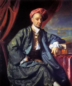 Oil painting john singleton copley - nicholas boylston seated by table 24"x36" @ - Picture 1 of 1