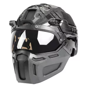 Tactical FAST Mask Goggles Helmet Windproof Face Mask Equipment Full Face Mask - Picture 1 of 12
